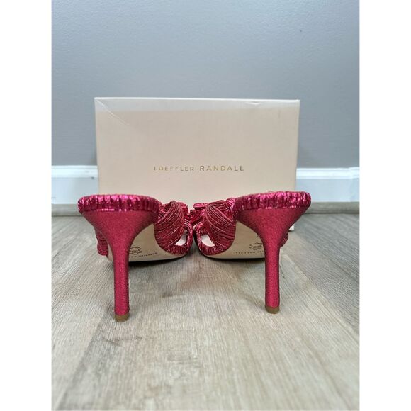 Loeffler Randall Claudia Pleated Skinny-Heel Mules Size 8 $395 - Picture 9 of 12